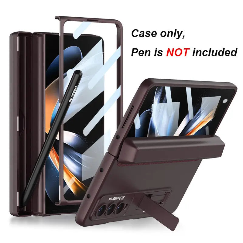 Coque Téléphone Magnétique ZENMAX Wine Red-Samsung Galaxy Z Fold4