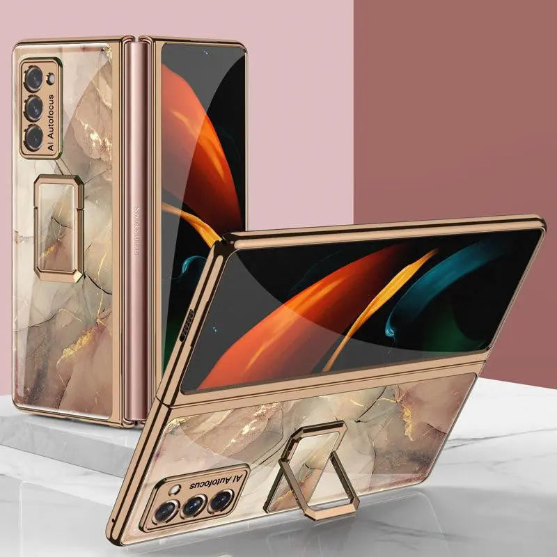 Coque Téléphone Verticale Lux CLCKQ Champagne-SM Galaxy Z Fold2