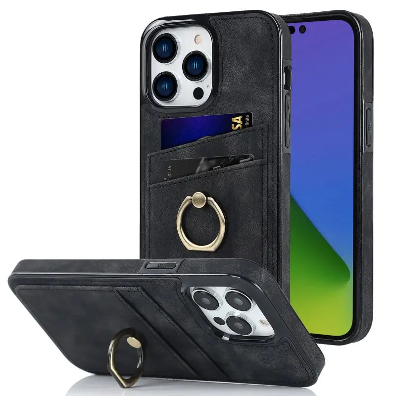 Coque de Téléphone Anti-Chute CUTECASE New black-IPhone12