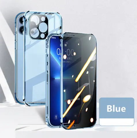 Coque de Téléphone Anti-Privacy MAGNETO Blue-Iphone13PRO MAX