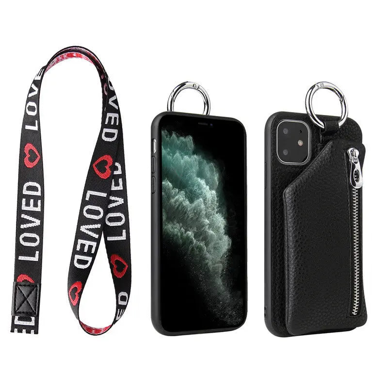 Coque de Téléphone Cordon Chic VELIS Black with lanyard-IPhone14