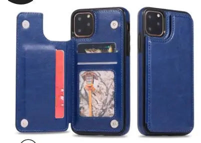 Coque de Téléphone Cuir Protectrix Blue-Iphone 11