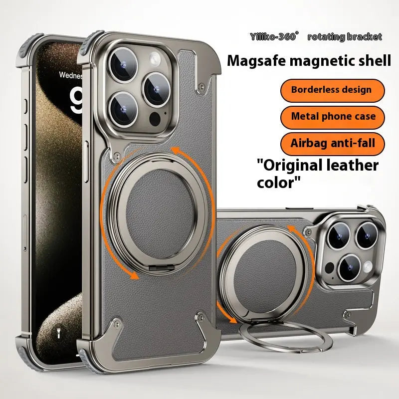 Coque de Téléphone Magnétique FLEXI Primary Color Leather Pattern-IPhone15Promax