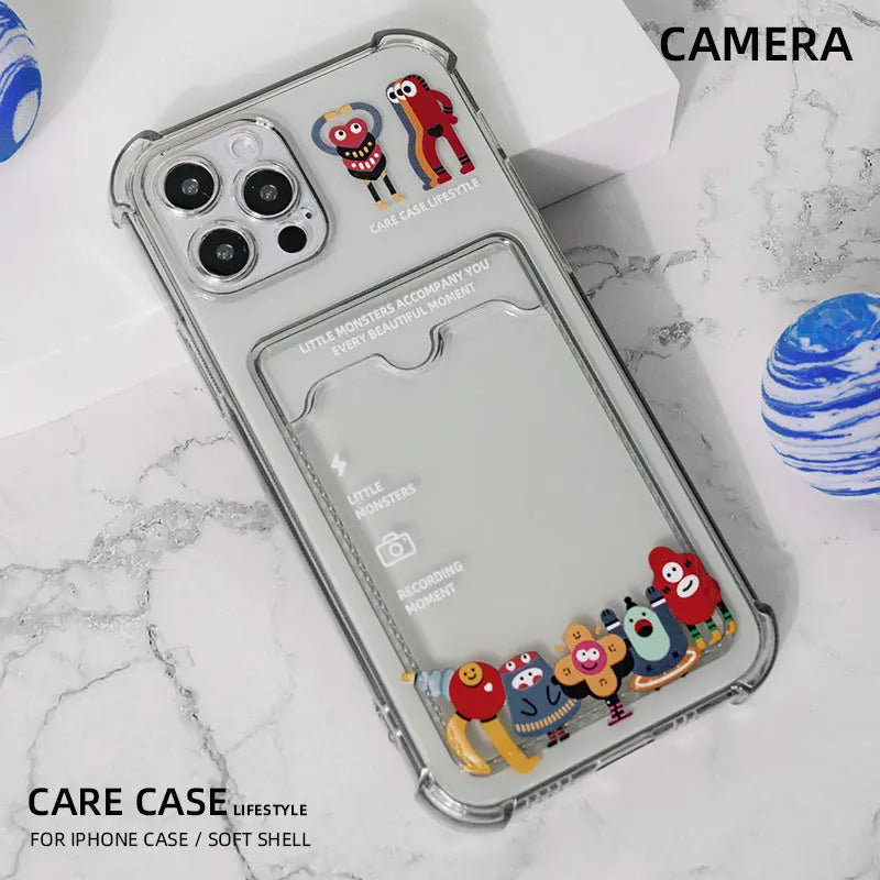 Coque de Téléphone Monstre PIKA Little monster card holder-Iphone 11Pro
