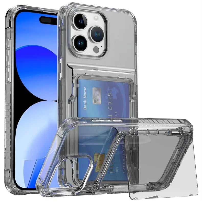 Coque de Téléphone Multifonction ZENITH Transparent Black-IPhone15Promax