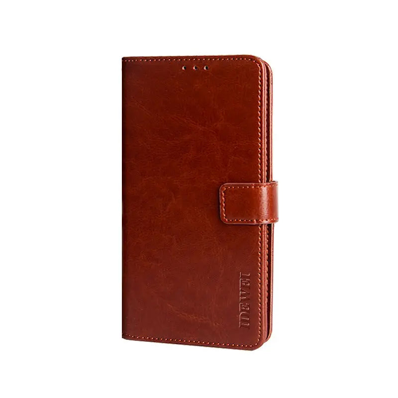 Coque de Téléphone Portefeuille HAWO麻 Brown-Huawei P40 Lite