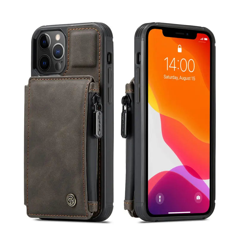 Coque de Téléphone Rétro Multifonction ZEPHYR Brown-Samsung S20 Ultra