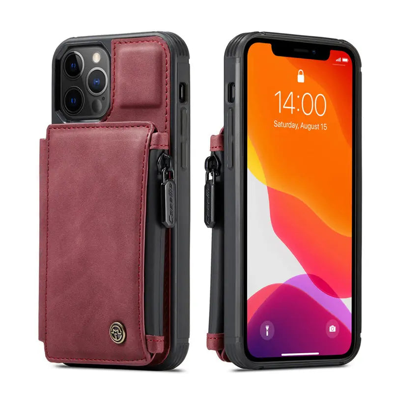 Coque de Téléphone Rétro Multifonction ZEPHYR Red-iphone8plus/7plus