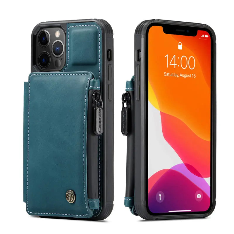 Coque de Téléphone Rétro Multifonction ZEPHYR Blue-Samsung S20
