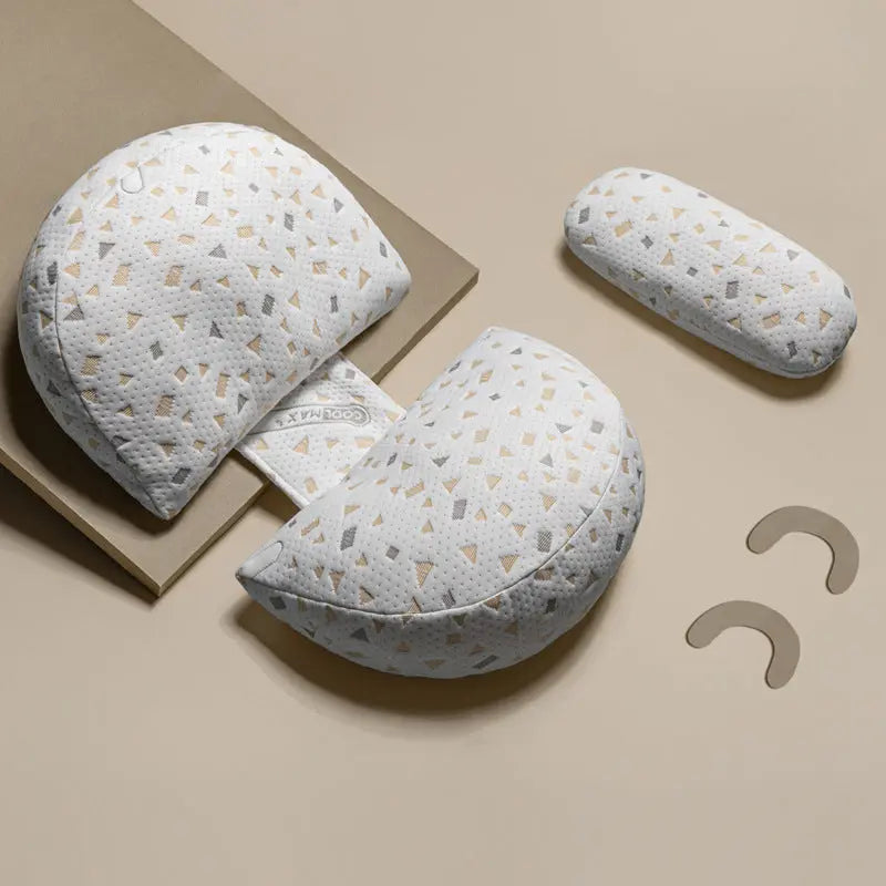 Coussin Allaitement Coton Ergonomique MAMERE Probiotic oogaa grey dot