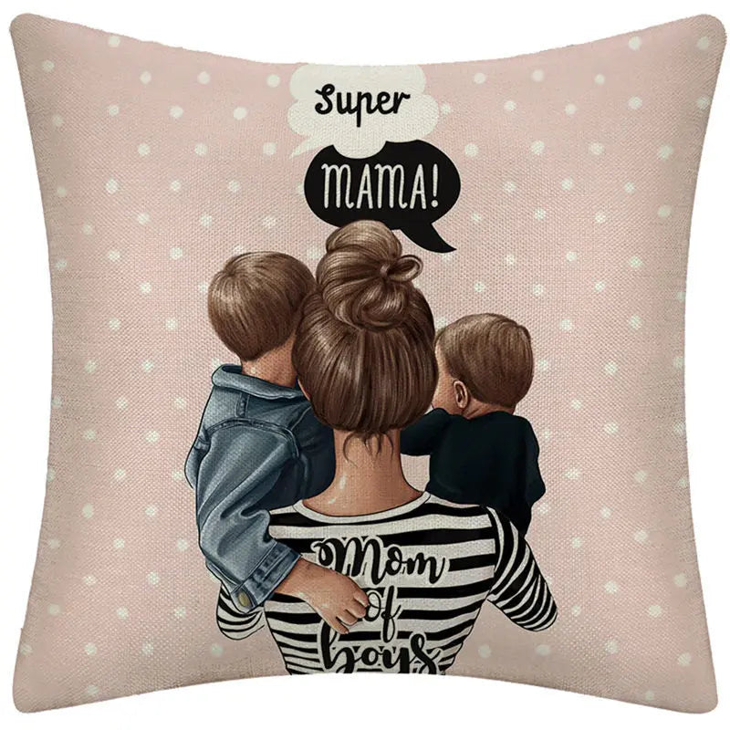 Coussin Canapé Lin Dessinés LINLOOP 7 style-45x45cm