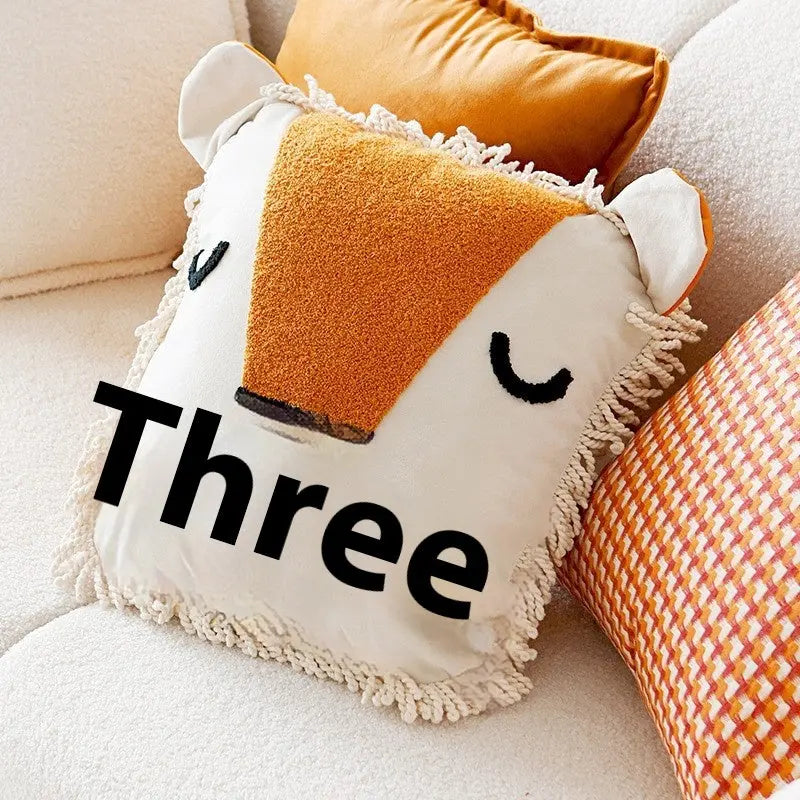 Coussin Canapé Minimaliste CHYLO Lion's Head Pillowcase 45x45