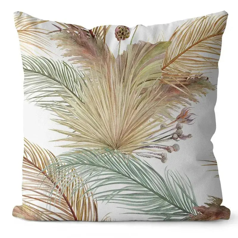 Coussin Ginkgo Géométrique POLYZEN Housse de France