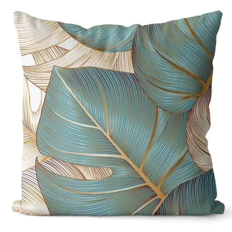 Coussin Ginkgo Géométrique POLYZEN Housse de France
