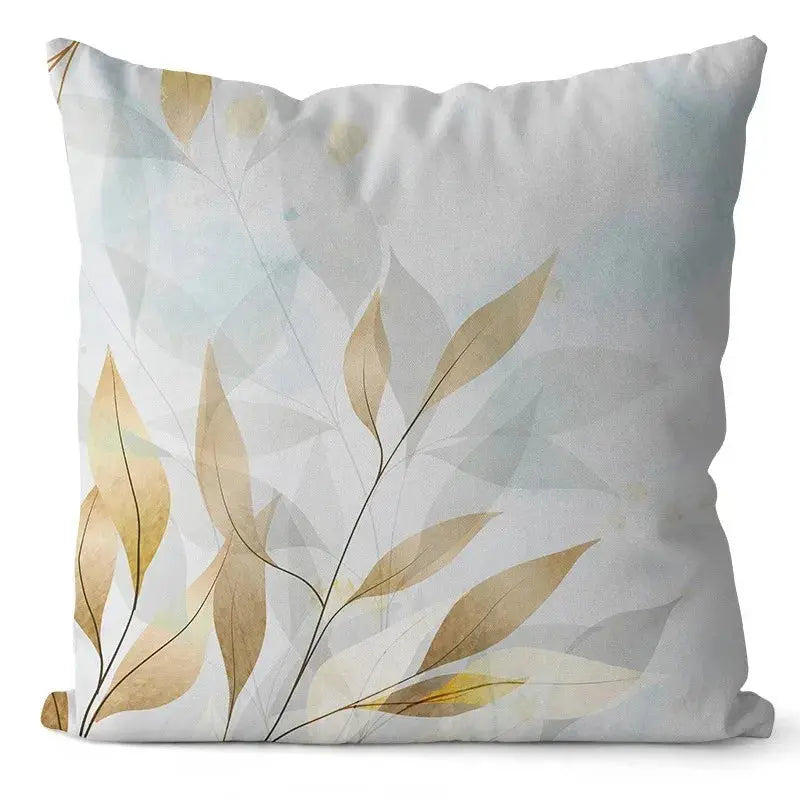 Coussin Ginkgo Géométrique POLYZEN Housse de France