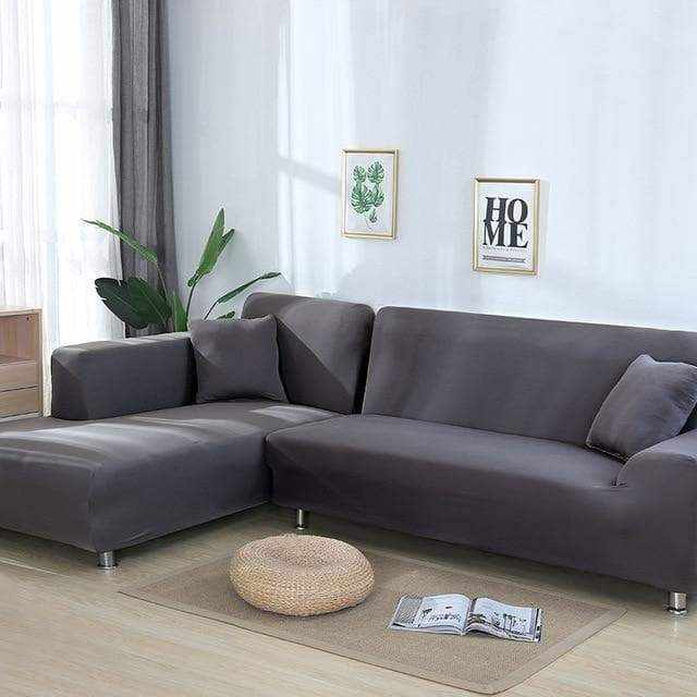 GRIS - Housse extensible pour canapé et fauteuil - Housse De France