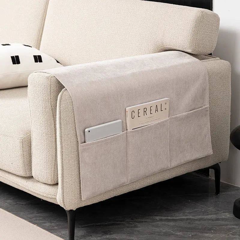 Housse Accoudoir Canapé Chenille Nordique SOFTEX 01 Beige-80X110CM