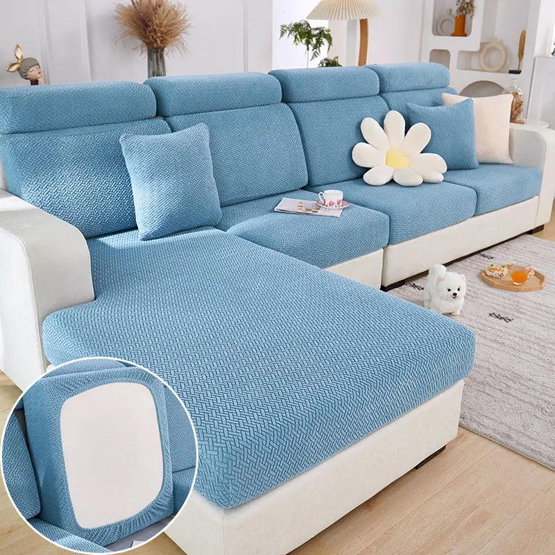 Housse Assise Canapé Extensible Aurum Star Chain Sea Blue-Plus Size Double