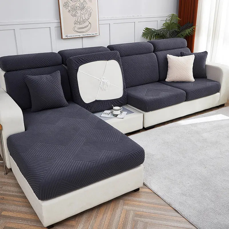 Housse Assise Canapé Extensible ZENOA Dark Gray-Cushion Case