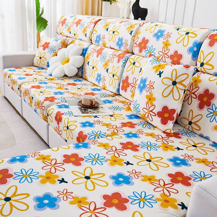 Housse Assise Canapé Imprimée SILKARA Colorful-Extra Large Double