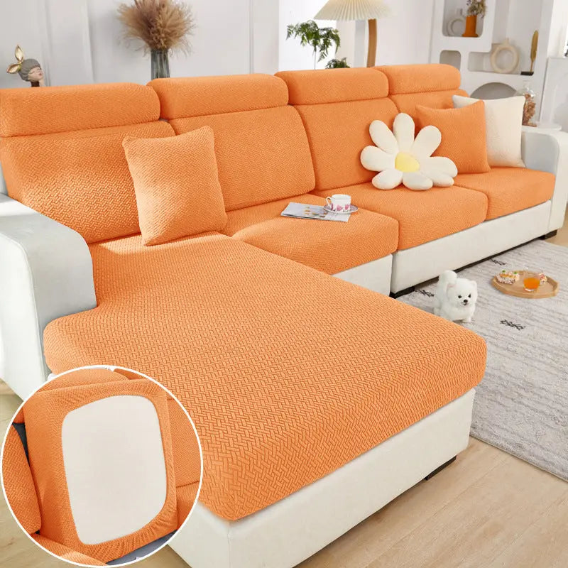 Housse Assise Canapé Moderne EVOLI Vibrant Orange-Extra Large Single