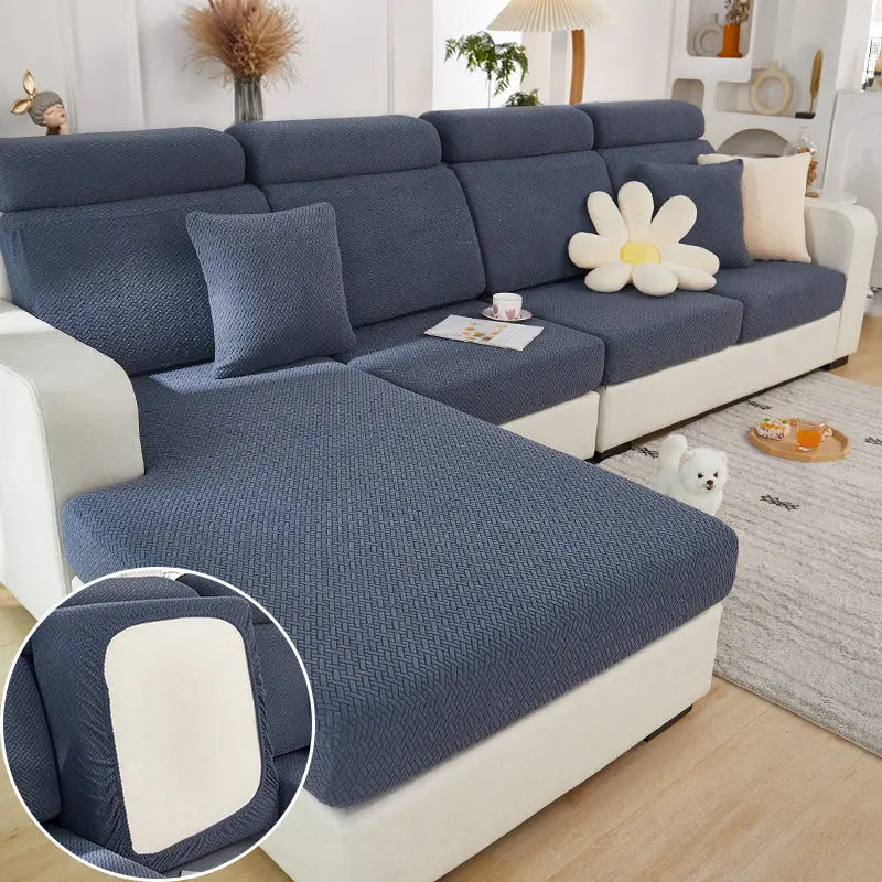 Housse Assise Canapé Moderne EVOLI Metallic Gray-Plus Double