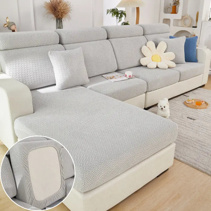 Housse Assise Canapé Moderne EVOLI Light Gray-Headrest S