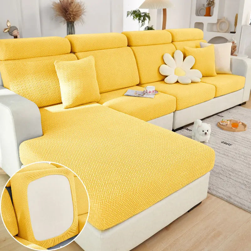 Housse Assise Canapé Moderne EVOLI Lemon Yellow-1 pillow cover