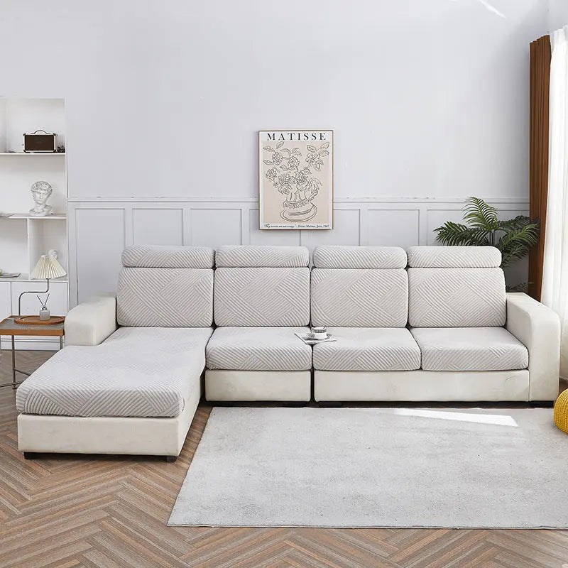 Housse Assise Canapé Moderne JACQUA Light Gray-Cushion Case