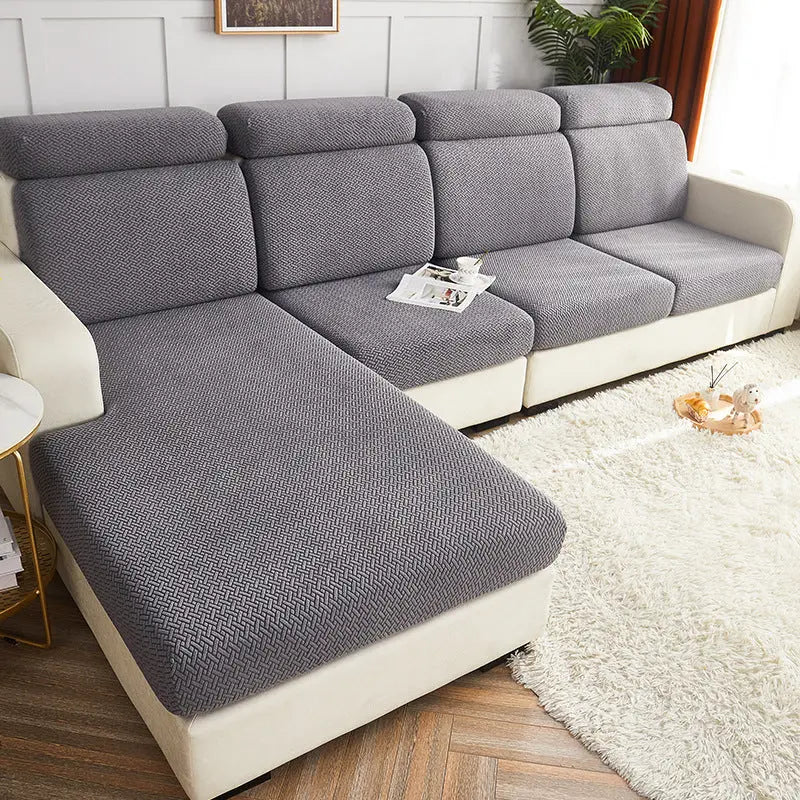 Housse Assise Canapé Universelle LAPEO Light Gray-Plus Size-XL