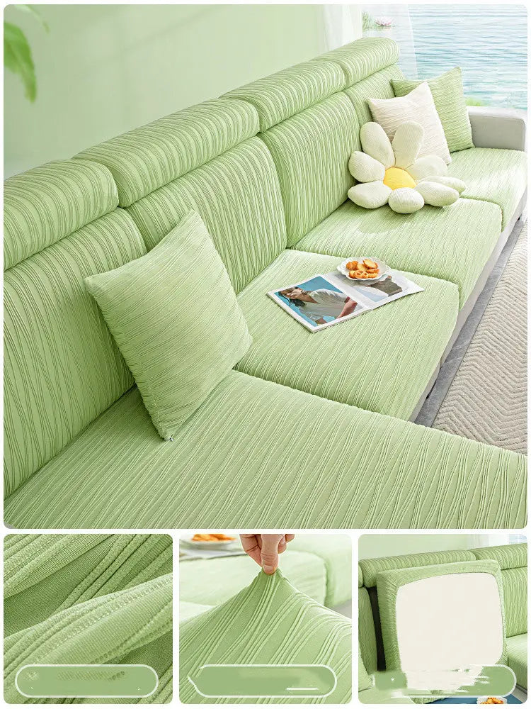 Housse Assise Canapé Élastique GLACIO Matcha Green-Increase three people