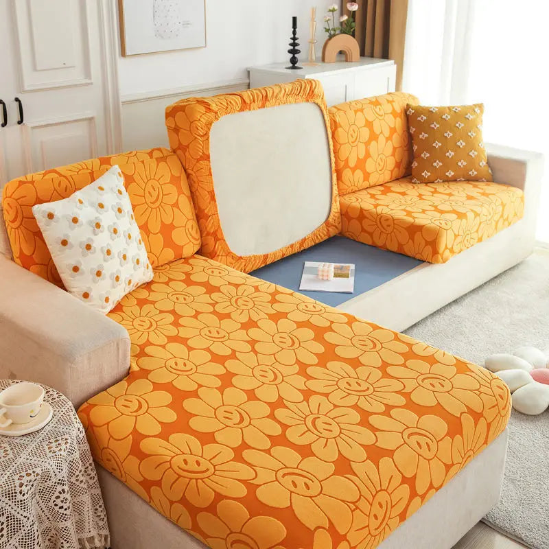 Housse Assise Canapé Étanche JACQARD Sunflower golden-Individual