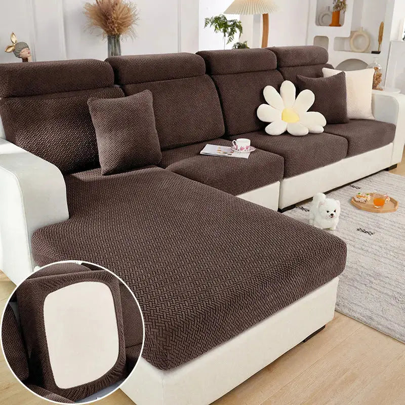 Housse Assise Canapé Rétro BLOSSOM Amber Brown-Backrest L
