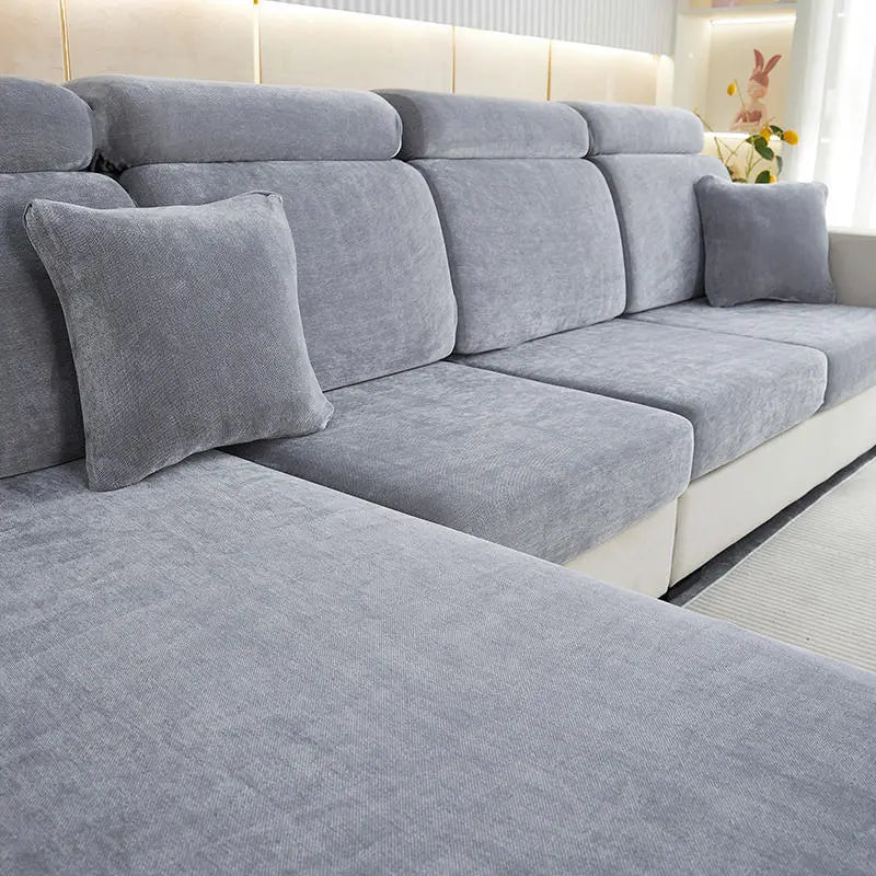 Housse Assise Canapé Minimaliste ZELINA Medium Gray-Small Three