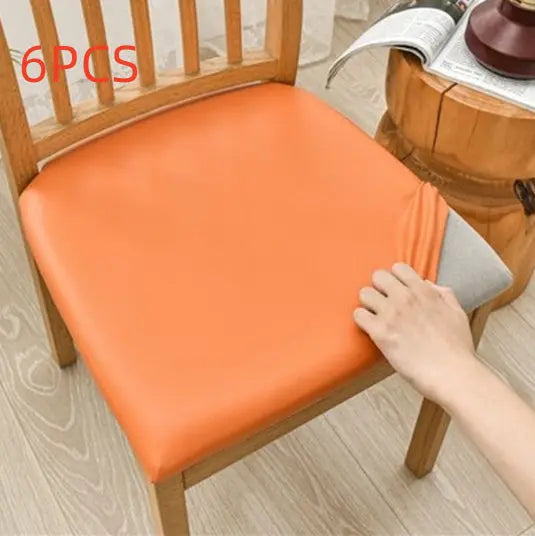 Housse Assise Chaise Imperméable VELONA Orange-Length And Width 35to50cm-6PCS