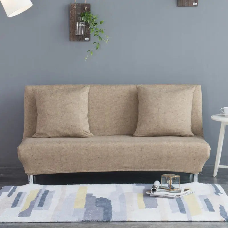 Housse BZ Canapé Lin UNIKLIN Khaki-120 to 155cm