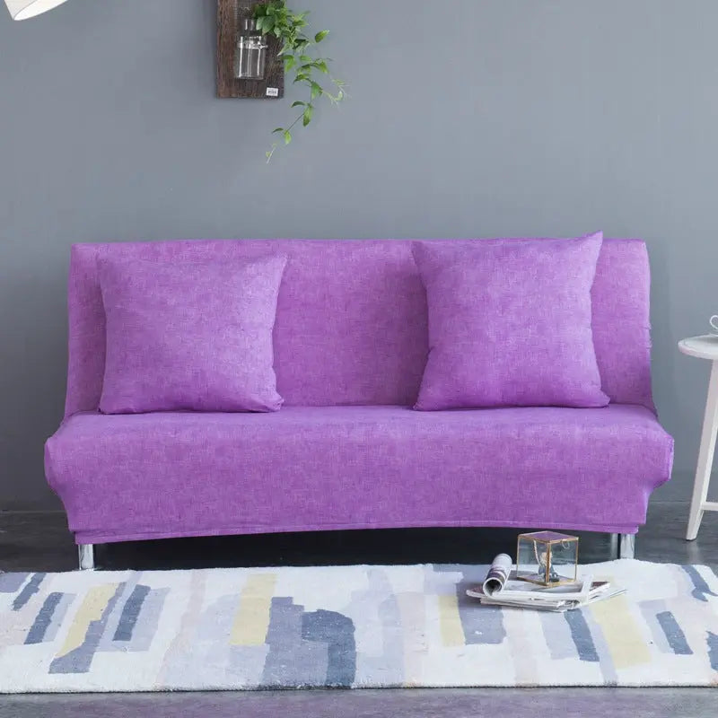 Housse BZ Canapé Lin UNIKLIN Purple-195 to 225cm