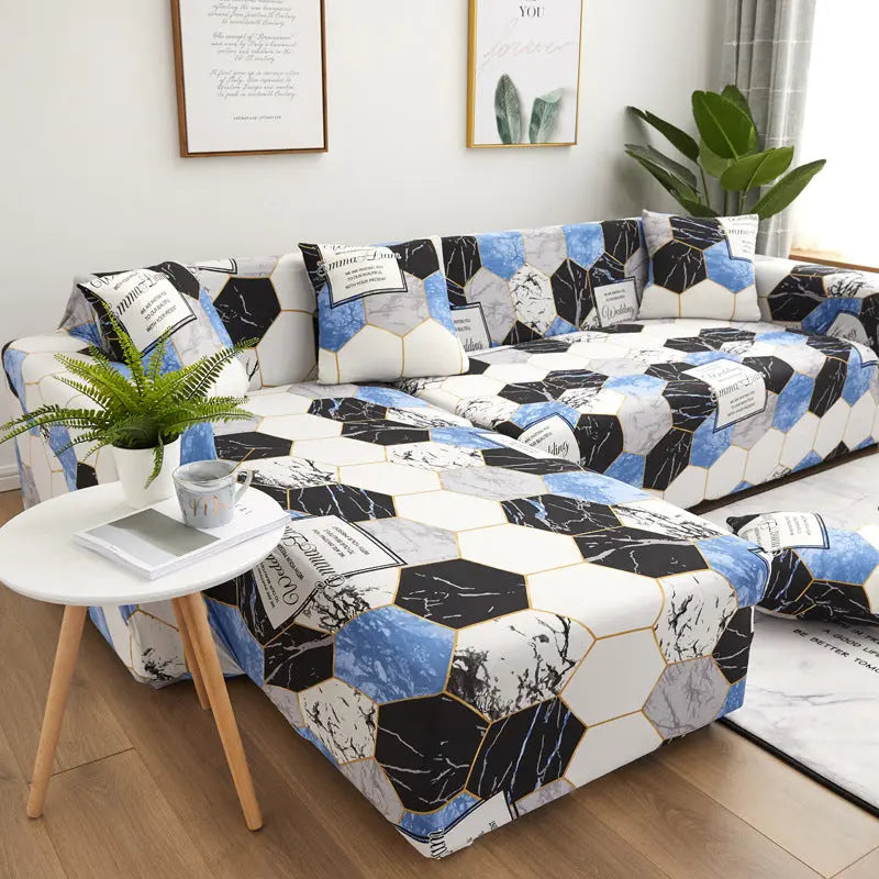 Housse Canapé Moderne GeometricFLO Dstyle-45cm