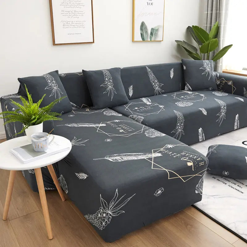 Housse Canapé Moderne GeometricFLO Gstyle-145to185cm