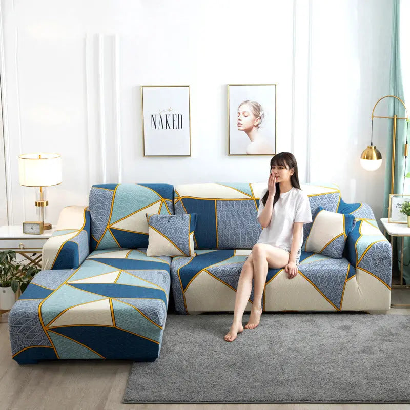 Housse Canapé Moderne LUVORAN Damascus Blue-G
