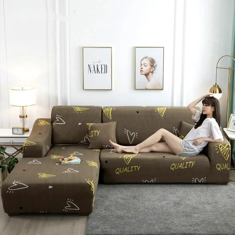 Housse Canapé Moderne LUVORAN Cappuccino-F