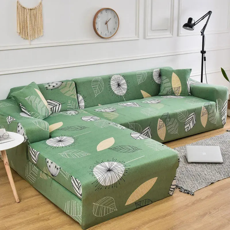 Housse Canapé Moderne NOVALUX Green branches green leave-Triple 195to230