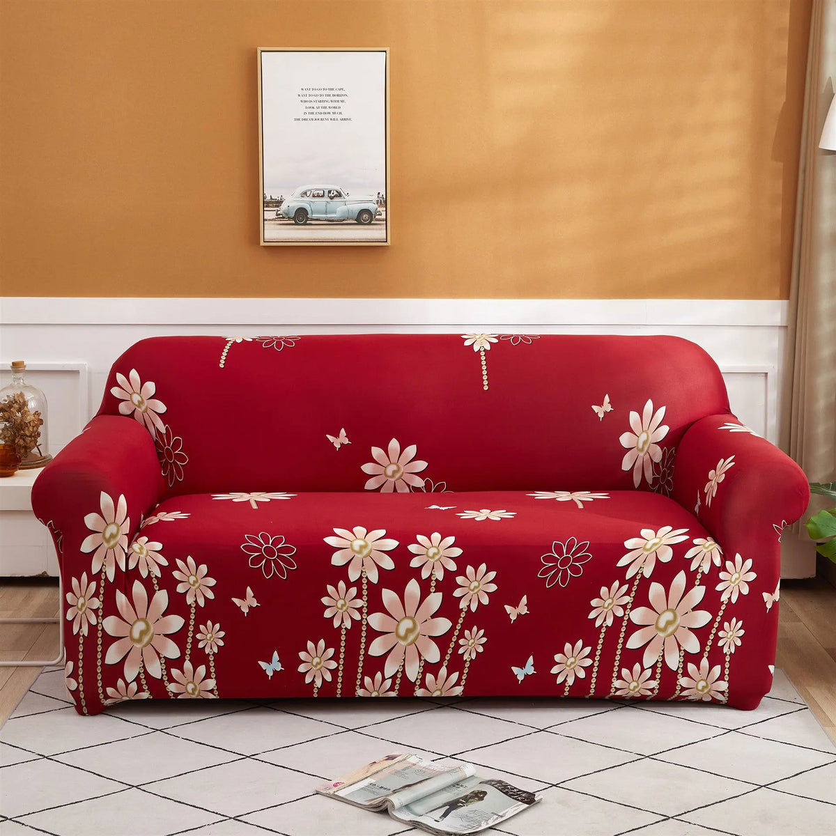 Housse Canapé Moderne SILKXO Jiujiu Red-Four