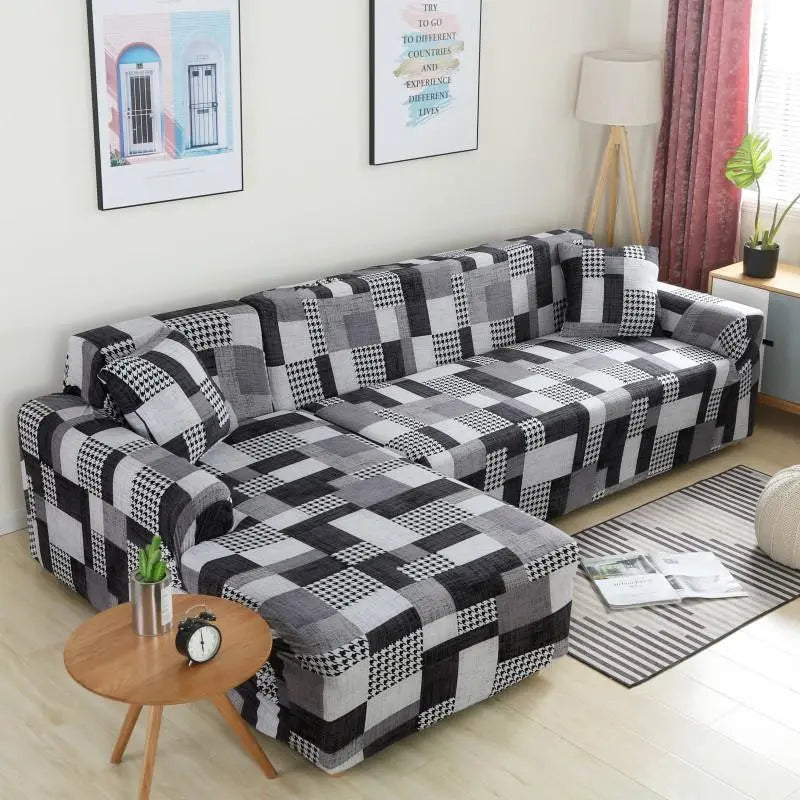 Housse Canapé Modulaire SOFANGEO Houndstooth-140to180cm