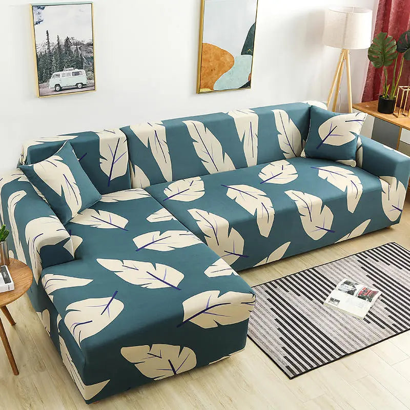 Housse Canapé Modulaire SOFANGEO Rainy night plantain-235to300cm