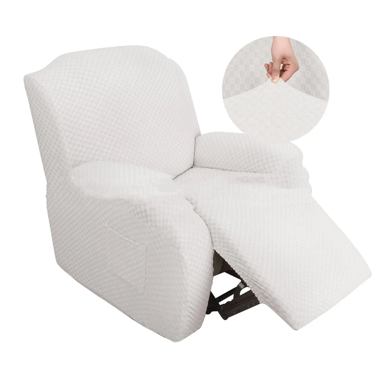 Housse Canapé Relax Extensible PALOMA White-Single Seat