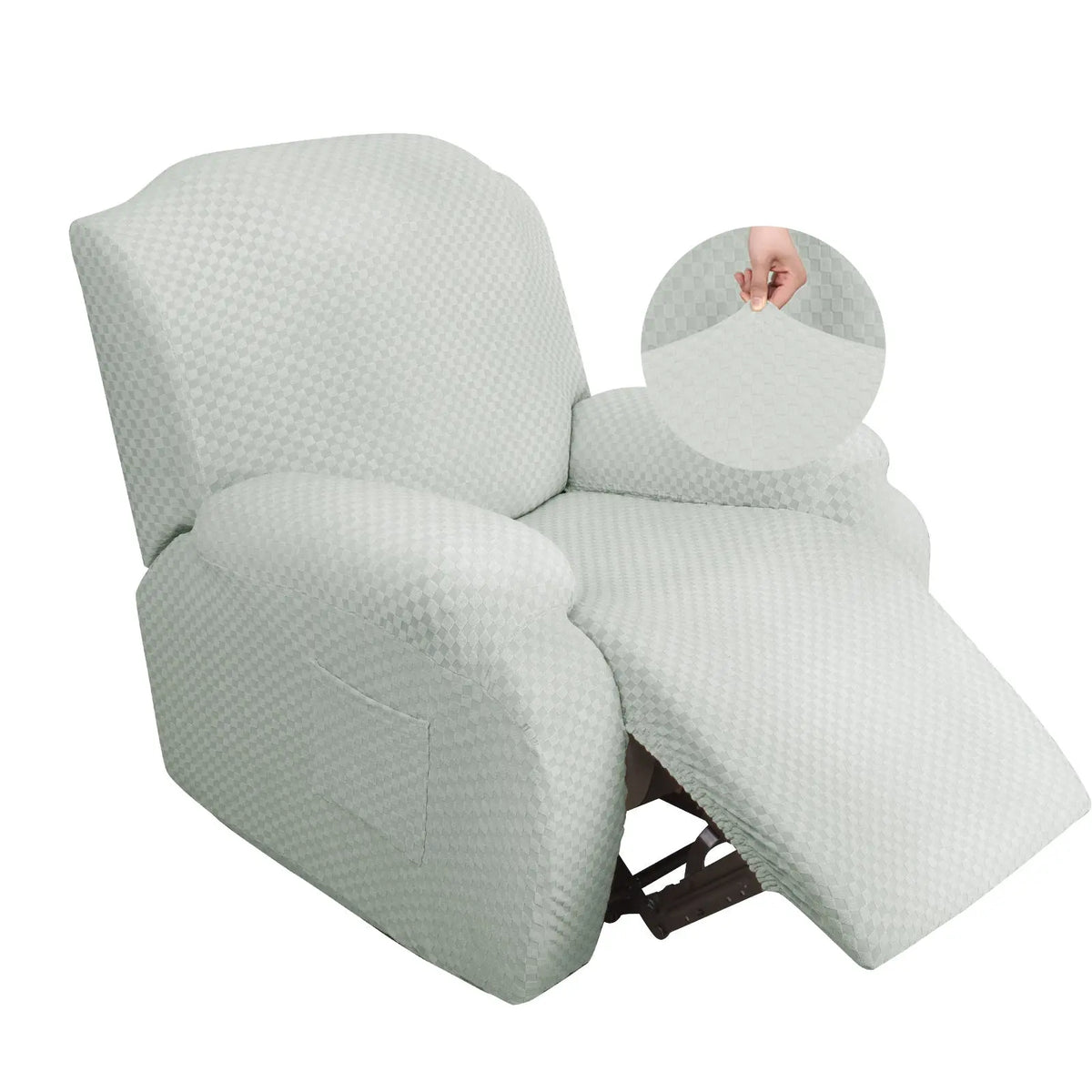 Housse Canapé Relax Extensible PALOMA Ivory White-Single Seat