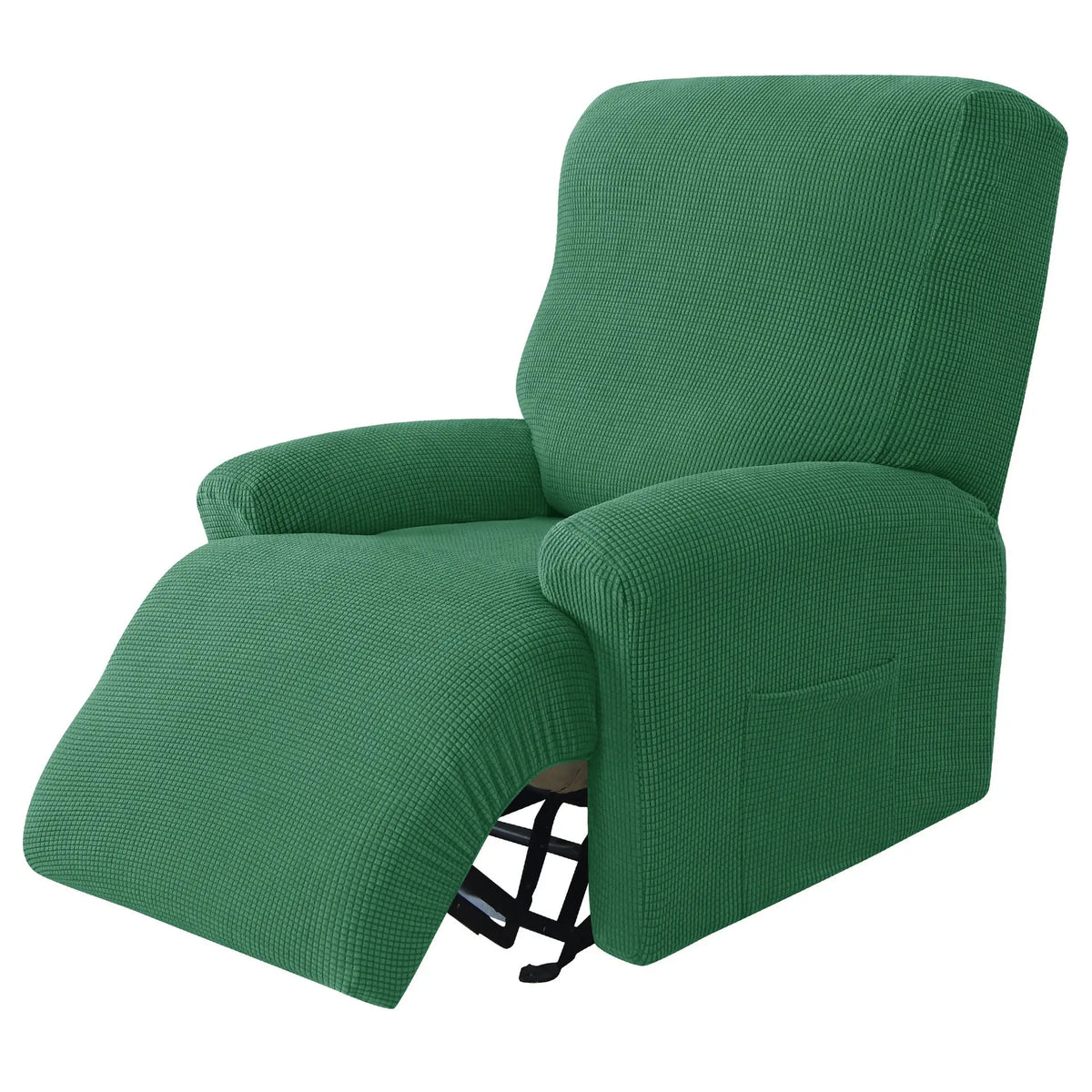 Housse Canapé Relaxable Élastique FLECOS Dark Green-Single Seat