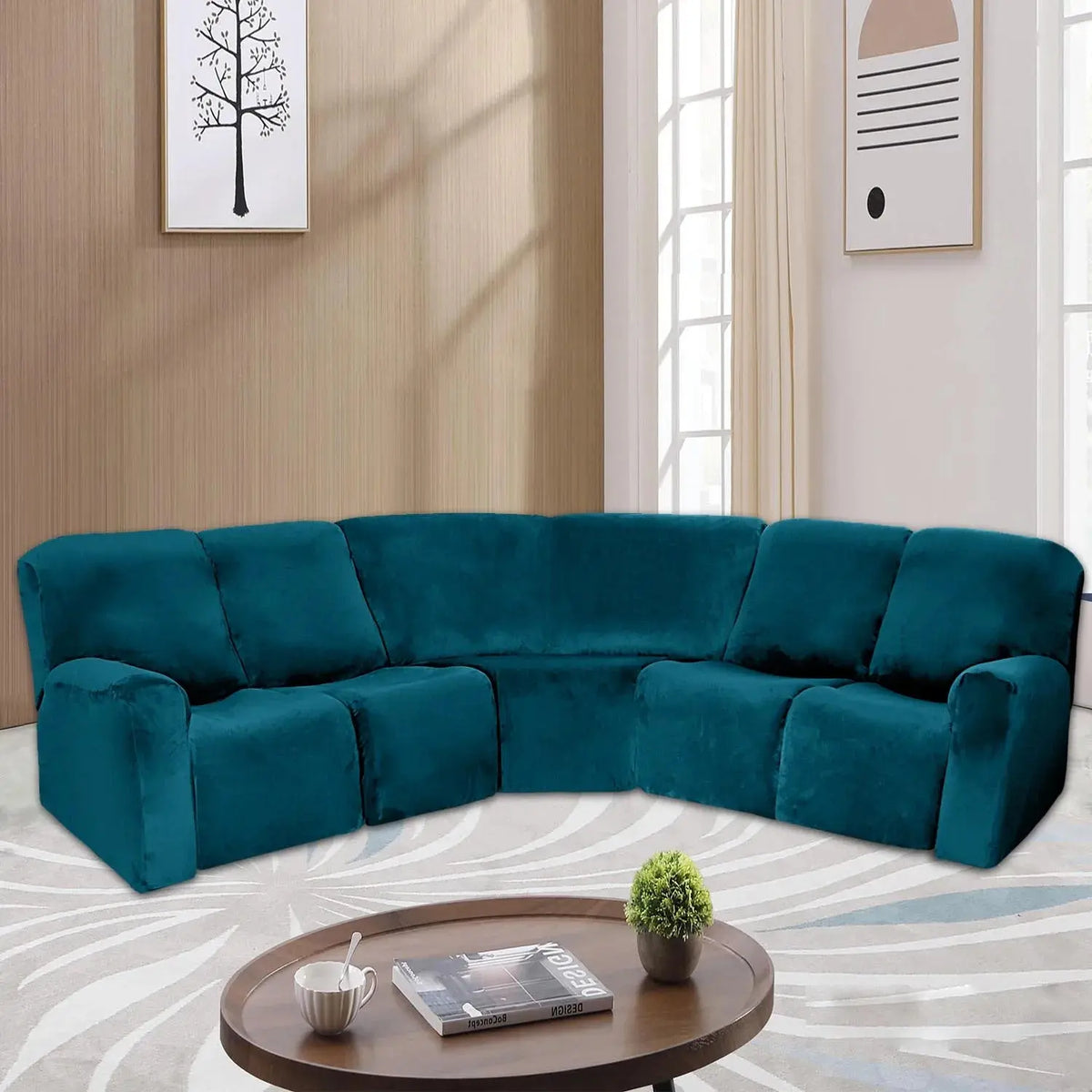 Housse Canapé d'Angle 5 Places COUVSOFT Housse de France