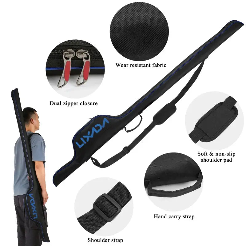Housse Canne Pêche Nylon Portable VEXADA Housse de France